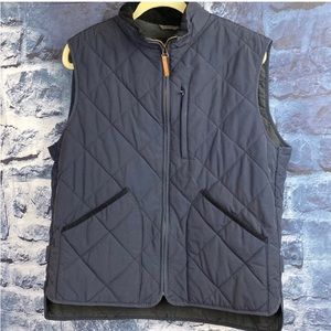 J Crew Sussex Quilted Outdoor Vest with Corduroy Accent Details - Large